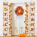 2 Pack Fall Garland Maple Leaf, 5.9Ft/Piece Hanging Vine Garland Artificial Autumn Foliage Garland Thanksgiving, alternate