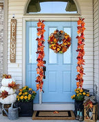 2 Pack Fall Garland Maple Leaf, 5.9Ft/Piece Hanging Vine Garland Artificial Autumn Foliage Garland Thanksgiving, alternate