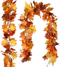 2 Pack Fall Maple Leaf Hanging Vine Garland Artificial Autumn Foliage Thanksgiving Decor for Home Wedding
