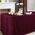 2 Pack Fitted Table Covers for 8 Foot Tables, Burgundy in 8FT | 2 Pack in Burgundy, alternate view 2