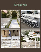 2 Pack Folding Chairs for Events Office Wedding Party Rental, School, alternate view 4