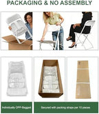 2 Pack Folding Chairs for Events Office Wedding Party Rental, School, alternate view 7