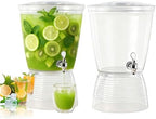 2 Pack Food Grade Beverage Dispenser with Spigot, 2.7 Gallon Leak-Proof Drink Dispenser for Countertop