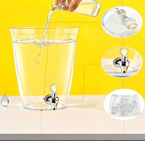 2 Pack Food Grade Beverage Dispenser with Spigot, 2.7 Gallon Leak-Proof Drink Dispenser for Countertop, alternate view 4