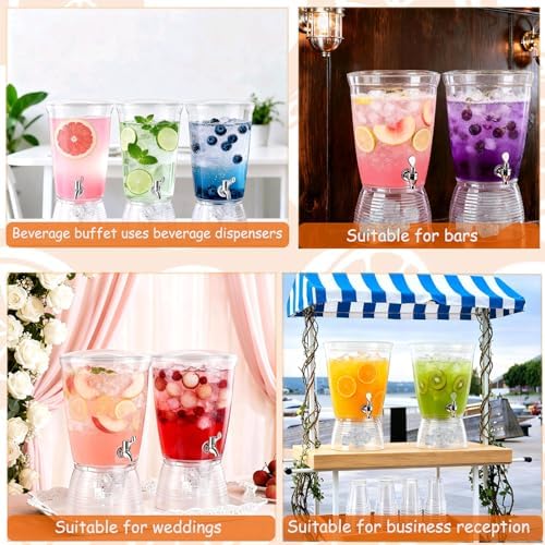 2 Pack Food Grade Beverage Dispenser with Spigot, 2.7 Gallon Leak-Proof Drink Dispenser for Countertop, alternate view 7