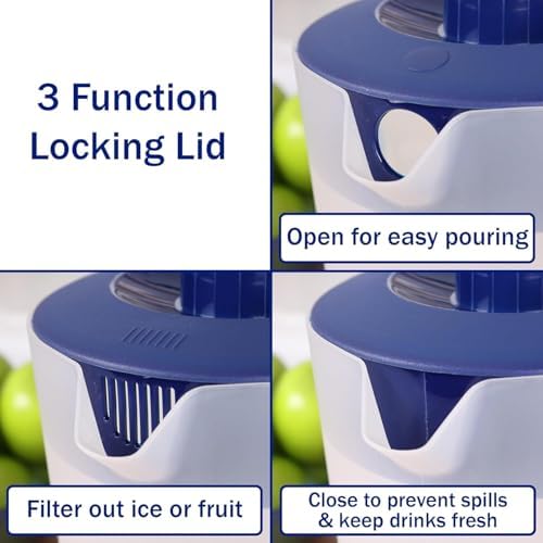 2 Pack - Fridge Door Water Pitcher with Lid (Half Gallon Pitcher / 64oz) in Navy, alternate view 2