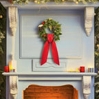2 Pack Front Door Wreath Blank Sash - 3.3" W x 52.8" L Red Plain Wreath Accessories for Christmas Halloween, alternate view 5
