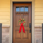2 Pack Front Door Wreath Blank Sash - 3.3" W x 52.8" L Red Plain Wreath Accessories for Christmas Halloween, alternate view 6