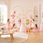 2 Pack Gold Metal Arch Backdrop Stand(7.2FT/6FT), Easy-Install Balloon Arch, alternate view 2