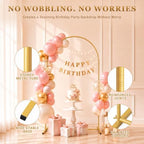 2 Pack Gold Metal Arch Backdrop Stand(7.2FT/6FT), Easy-Install Balloon Arch, alternate view 4