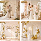 2 Pack Gold Metal Arch Backdrop Stand(7.2FT/6FT), Easy-Install Balloon Arch, alternate view 6
