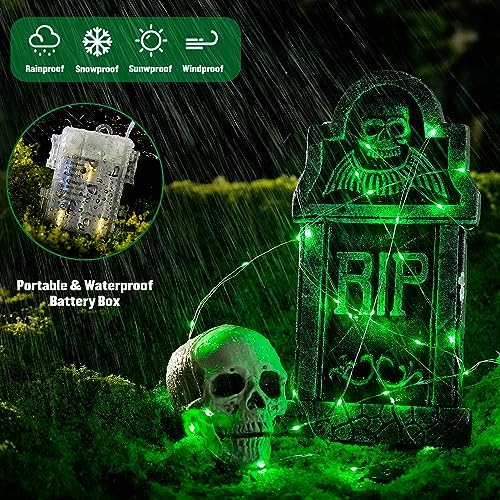 2 Pack Green Fairy Lights Battery Operated, Total 400 LED 132ft, alternate view 3