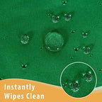 2 Pack Green Table Cloths for 8 Foot Rectangle Tables in 8FT | 2 Pack in Green, alternate view 4