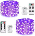 2 Pack Halloween Fairy Lights Battery Operated, Total 200 LED 66ft