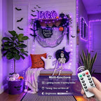 2 Pack Halloween Fairy Lights Battery Operated, Total 200 LED 66ft, alternate view 5