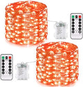 2 Pack Halloween Fairy Lights Battery Operated, Total 400LED 132ft
