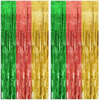 2 Pack Hawaii Backdrop Party Decorations Tinsel Curtain Summer Party Streamer Foil Fringe Birthday Decorations