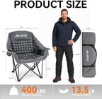 2 Pack Heated Camping Chair with 3 Levels Adjustable Temperature, Grey in Grey, alternate view 3