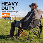 2 Pack Heated Camping Chair with 3 Levels Adjustable Temperature, Grey in Grey, alternate view 6