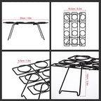 2 Pack Ice Cream Cone Holders Rack with 12 Holes Cake Cone Stand, Black in Black, alternate view 3
