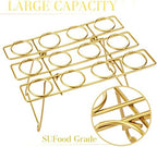 2 Pack Ice Cream Cone Holders Rack with 12 Holes Cake Cone Stand, Gold in Gold, alternate view 5