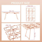 2 Pack Ice Cream Cone Holders Rack with 12 Holes Cake Cone Stand, Rose Gold in Rose Gold, alternate view 3