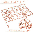 2 Pack Ice Cream Cone Holders Rack with 12 Holes Cake Cone Stand, Rose Gold in Rose Gold, alternate view 4