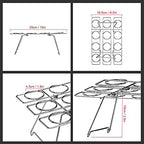 2 Pack Ice Cream Cone Holders Rack with 12 Holes Cake Cone Stand, Silver in Silver, alternate view 3