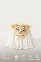2 Pack Ivory Floral Garland Wedding Arch Flowers, alternate view 3