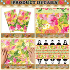 2 Pack Luau Party Decorations - Plastic Tablecloth for Hawaiian Theme Party Decorations | Tropical Summer Beach, alternate