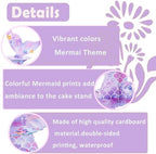 2 Pack Mermaid 3 Tier Cardboard Cupcake Stand Dessert Display Holder in 7Inch in Mermaid-2PCS, alternate view 4
