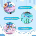 2 Pack Mermaid Cupcake Stand Birthday Party Decorations Under The Sea Favor in Colorful, alternate view 4
