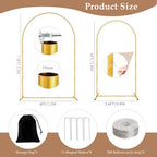 2 Pack Metal Arch Backdrop Stand(7.2 ft, 6.6 ft) Balloon Arbor Frame, alternate view 4