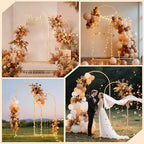 2 Pack Metal Arch Backdrop Stand(7.2 ft, 6.6 ft) Balloon Arbor Frame, alternate view 6