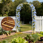 2 Pack Metal Wedding Arch (6 ft, 7.2 ft) Backdrop Stand with Base, alternate view 7