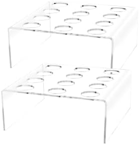 2 Pack Mini Ice Cream Waffle Cone Holder 12 Slot Retail Countertop Stand for Ice Cream Socials Events and