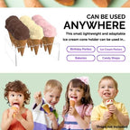 2 Pack Mini Ice Cream Waffle Cone Holder 12 Slot Retail Countertop Stand for Ice Cream Socials Events and, alternate view 3