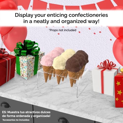 2 Pack Mini Ice Cream Waffle Cone Holder 12 Slot Retail Countertop Stand for Ice Cream Socials Events and, alternate view 4