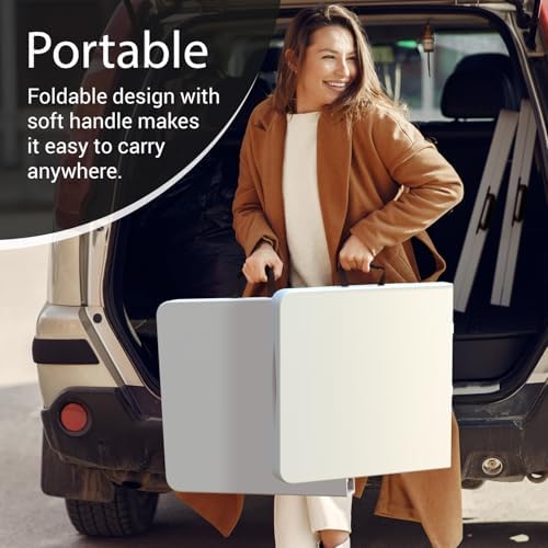 2 PACK of 4 Feet Foldable Table with Built in Handle & Steel Legs | 4 Foot Heavy Duty Portable | Perfect for, alternate view