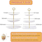2 Pack of Plastic Dessert Cupcake Stand, 3 Tier Cup Cake Holder Tower Stand in White, alternate view 3