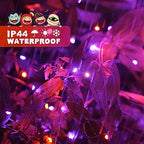2 Pack Orange and Purple Halloween Lights Battery Operated, alternate view 5