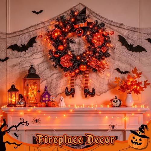 2 Pack Orange Fairy Lights Battery Operated, Total 200 LED 66ft, alternate view 2