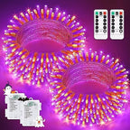 2 Pack Orange Purple Battery Operated Halloween Lights
