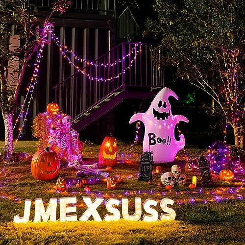 2 Pack Orange Purple Battery Operated Halloween Lights, alternate view 6