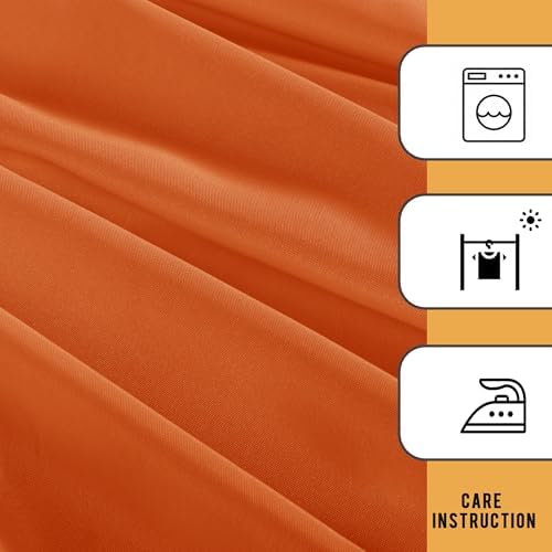 2 Pack Orange Rectangular Table Cover, 96x30 Inch in 8FT | 2 Pack in Orange, alternate view 6