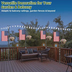 2 Pack Outdoor Patio Light Poles for String Lights 10Ft, Heavy Duty Metal String Light Poles for Deck, Outside, alternate