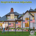 2 Pack Outdoor Patio Light Poles for String Lights 10Ft, Heavy Duty Metal String Light Poles for Deck, Outside, alternate