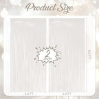 2 Pack Pastel White Fringe Backdrop, 3.2x8.2ft Shining Foil Tinsel Curtains, Birthday Party Decorations Door, alternate view