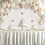 2 Pack Pastel White Fringe Backdrop, 3.2x8.2ft Shining Foil Tinsel Curtains, Birthday Party Decorations Door, alternate view