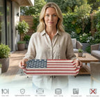 2-Pack Patriotic Bamboo Fiber Serving Trays - 17.3×12.2-inch Extra Large w/Handles Tray, Stars & Stripes, alternate view 4